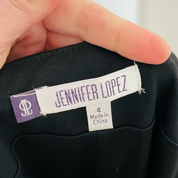 Jennifer Lopez Zipper Front Black Skirt - Picture 3 of 4